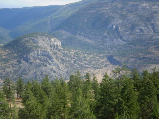 Enlarged view looking SE towards McIntyre Canyon, Mt Keogan 2011-10.
